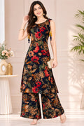 NAVY BLUE FLORAL PRINT CO-ORD SET