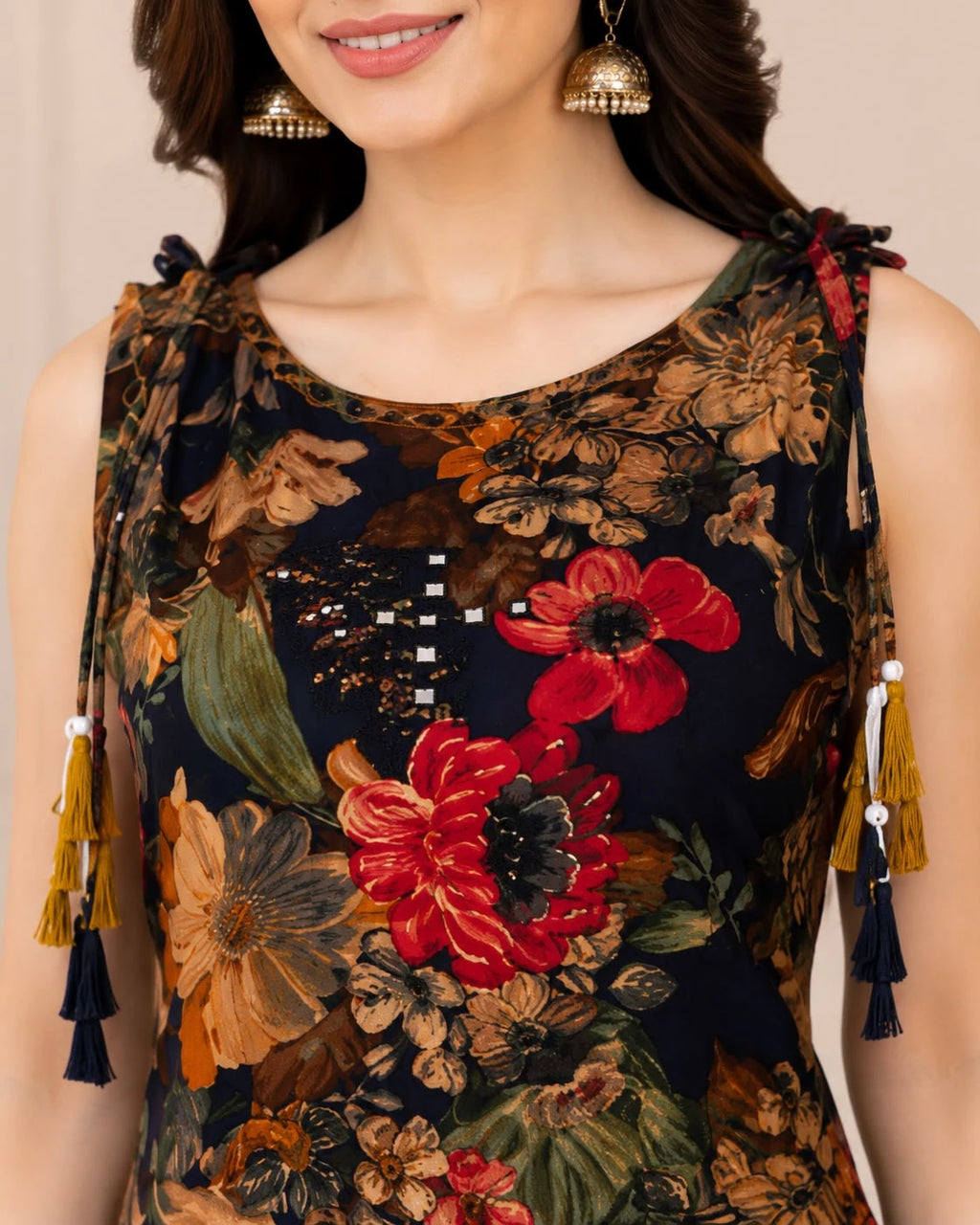 NAVY BLUE FLORAL PRINT CO-ORD SET