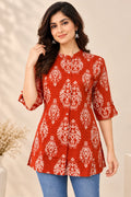 Orange Print Tunic