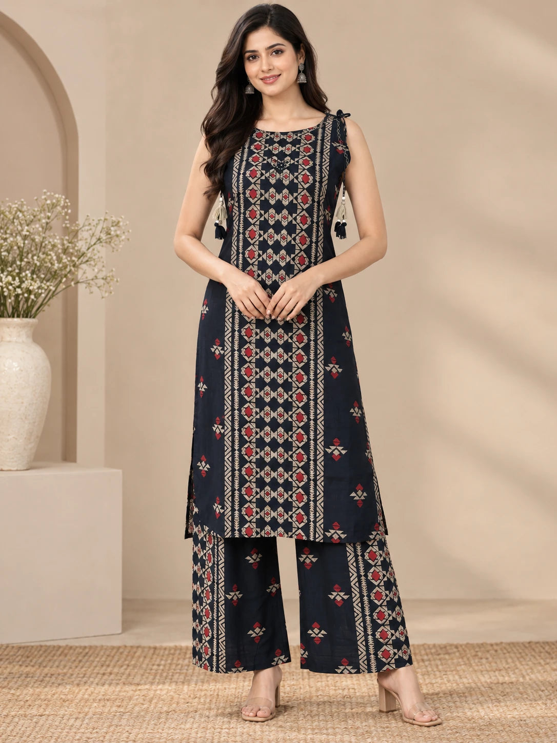 Elegant Navy Printed CO-ORD SET