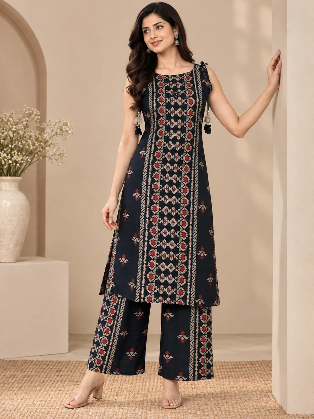 Elegant Navy Printed CO-ORD SET
