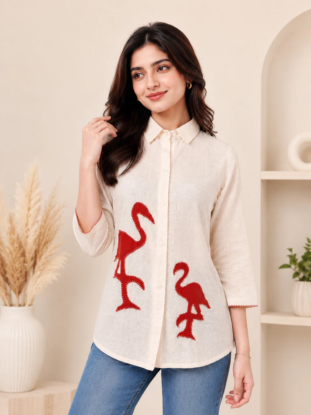 Khadi Flamingo Tunic