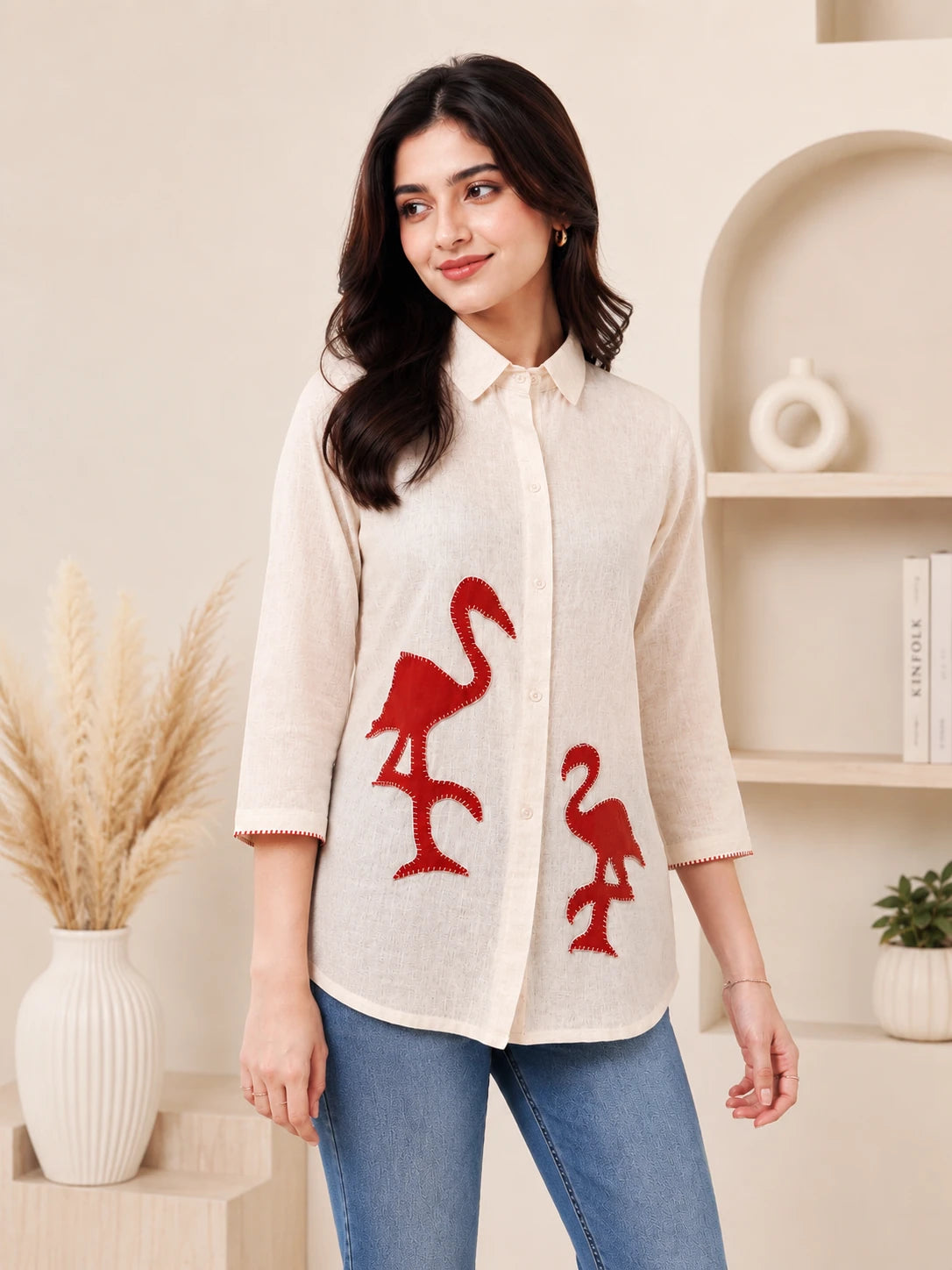 Khadi Flamingo Tunic