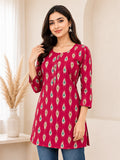 Khadi Cotton Pink Printed Tunic