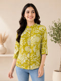 Mint Green Stand Collar Tunic TOP