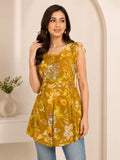 Mustard Yellow Frill Tunic Top