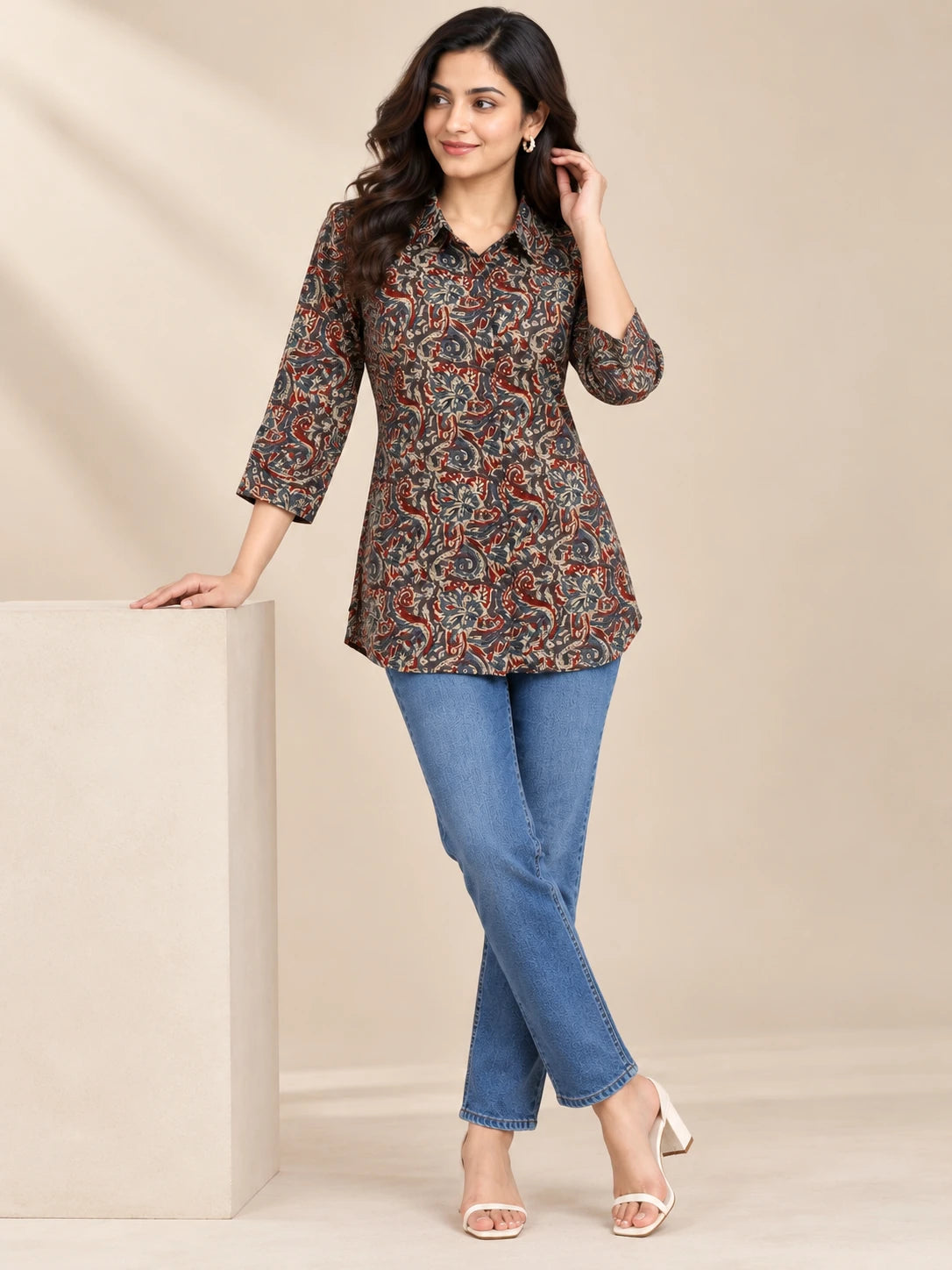Paisley Printed Khadi Cotton Shirt