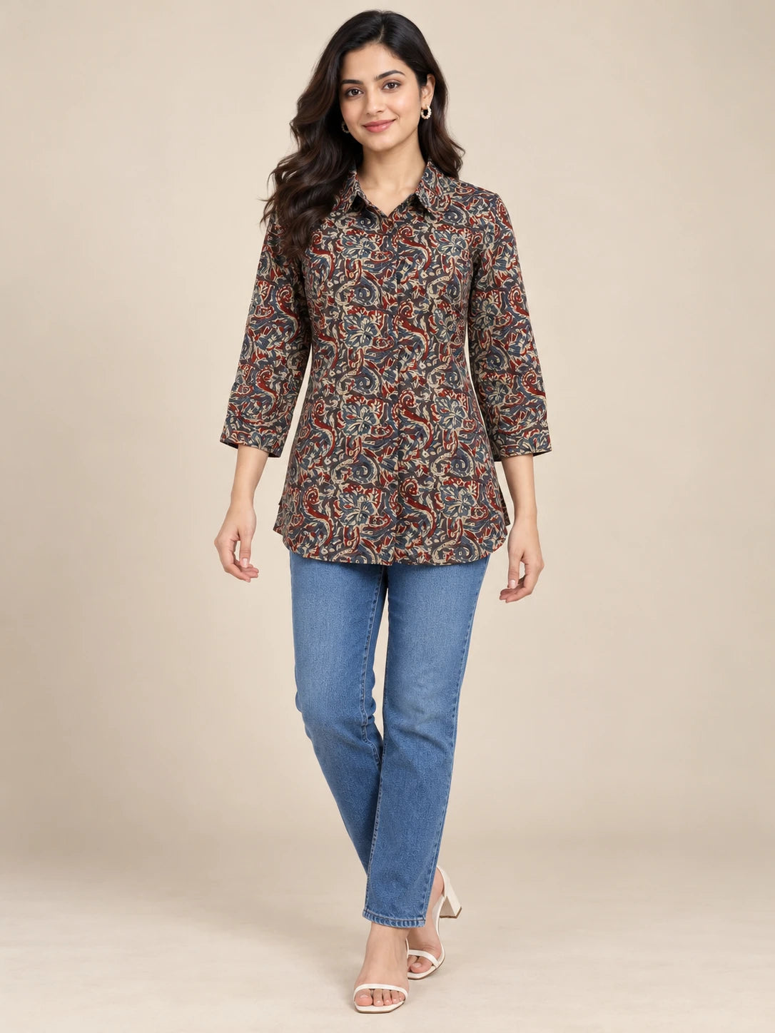 Paisley Printed Khadi Cotton Shirt