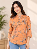 Peach leave Tunic Top