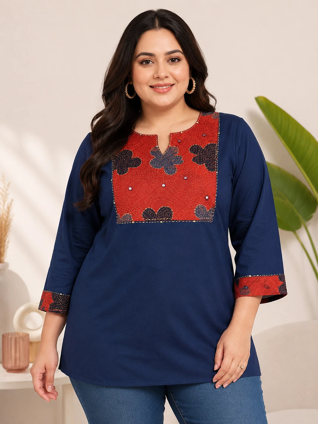 Navy Blue Cotton Tunic