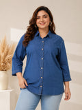 Denim Dark Wash Plus size Shirt
