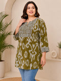 Moss Green Embroidered Tunic