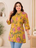 Mustard Printed Plus size Tunic