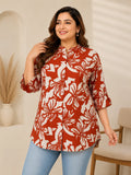 Rust Orange Printed Tunic