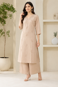 Beige Lukhnowi Palazzo Set